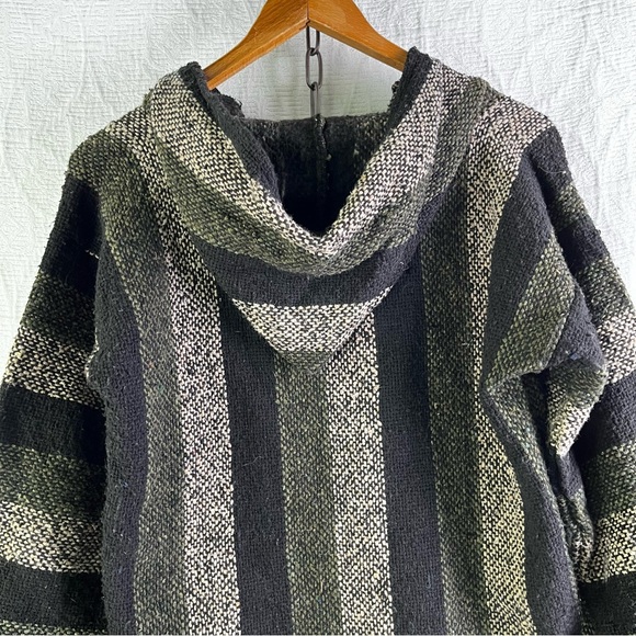 Serape hoodie blanket pullover drug rug womens small or childs large classic 90s - Picture 10 of 16